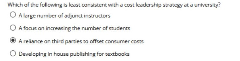 Management Strategy: QUESTION 1 (The selected