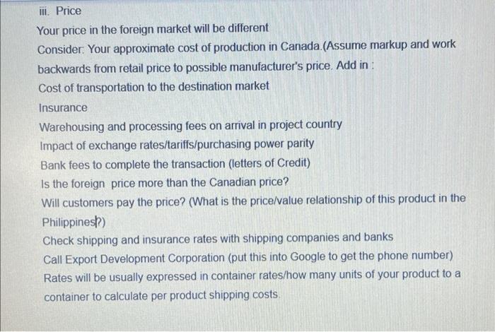 please explain. thank you! chosen country is