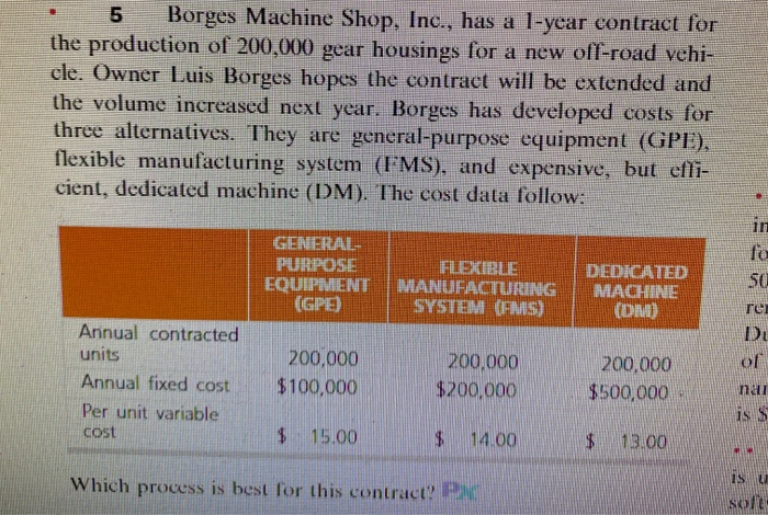 LO Borges Machine Shop, Inc., has a 1-year