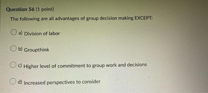 just answer what you can Question 56 (1 point)