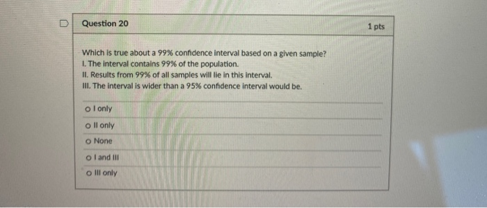 Question 18 1 pts If a parameter is computed from