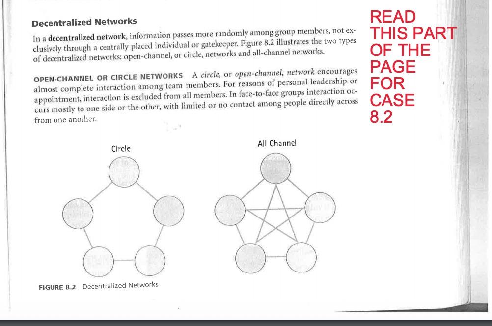 please read case 8.2 in the pictures and write