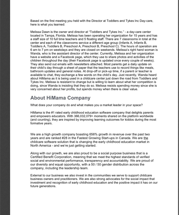 this is my solution selling class. case study and