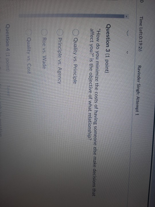 0 Time Left:0:19:26 Ravinder Singh: Attempt 1