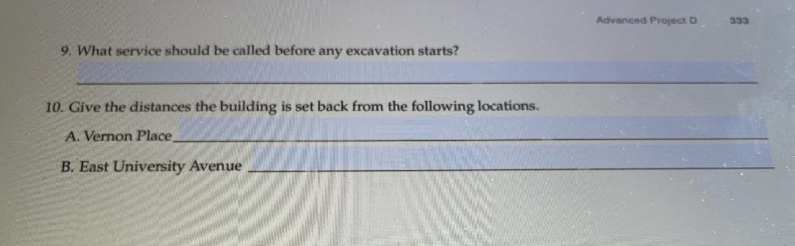 Advanced Project D 333 9. What service should be