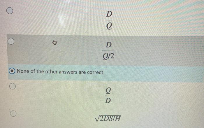 Consider a retailer who uses the EOQ model with