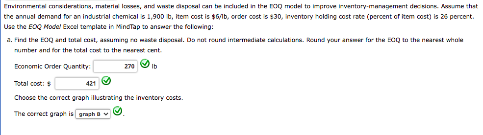 Environmental considerations, material losses,
