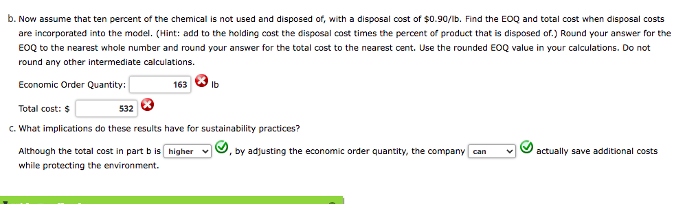 Environmental considerations, material losses,
