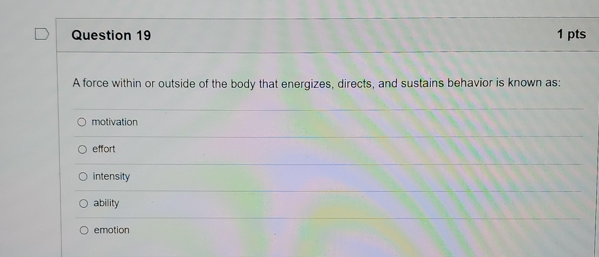 Which of the following statements regarding needs