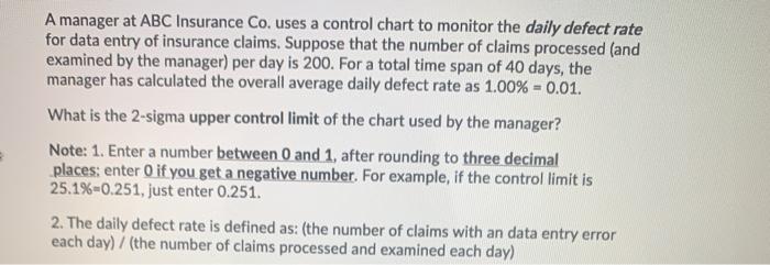 A manager at ABC Insurance Co. uses a control
