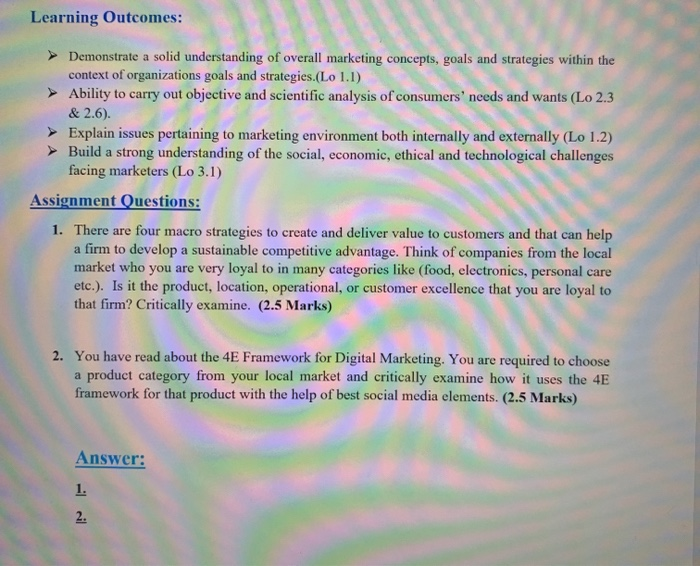 Learning Outcomes:  style=