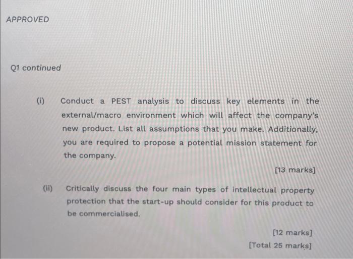 Q1. This Question relates to External Environment