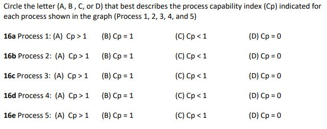 Problem 16 In statistical quality control,