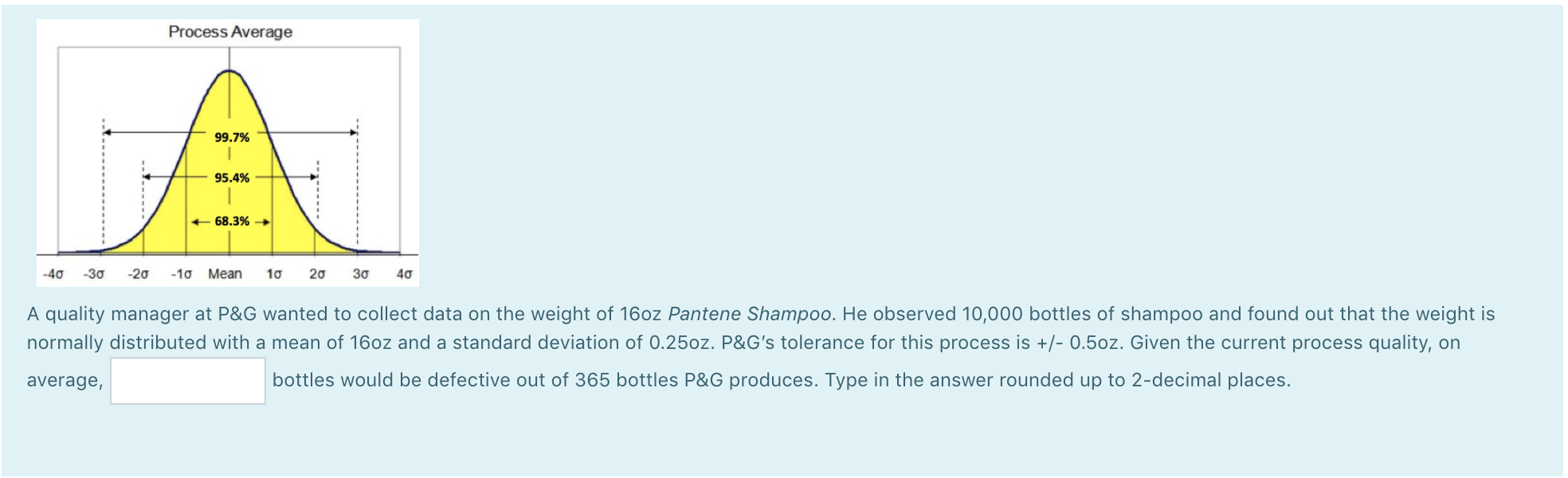 Process Average 99.7% 95.4% 68.3% -40 -30 -20 -10