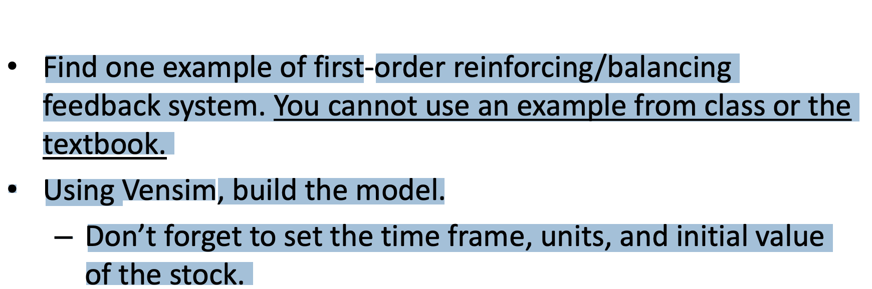Find one example of first-order