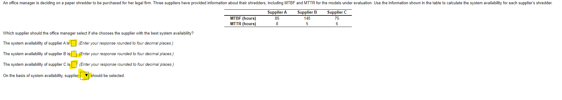 An office manager is deciding on a paper shredder