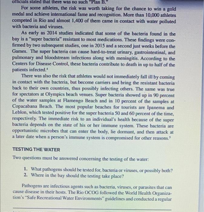 case study- project management Olympics (D):