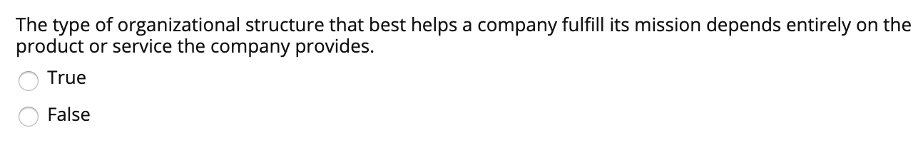 The type of organizational structure that best