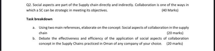 Hope to have clear answer please Q2. Social