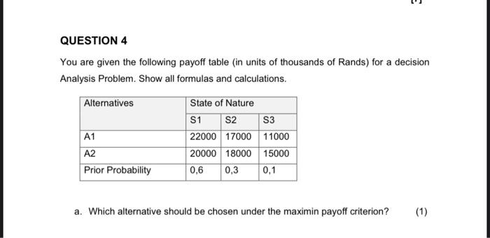 product design QUESTION 4 You are given the