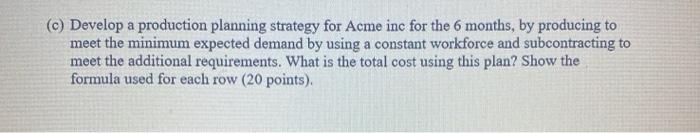 2. The following information pertains to Acme inc