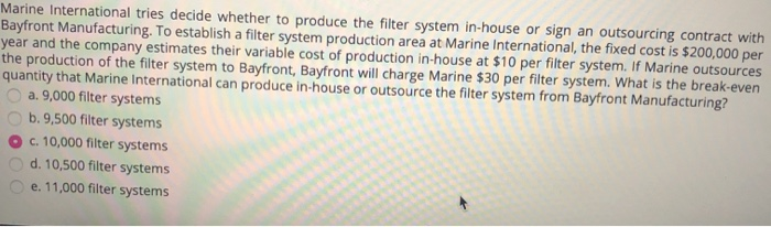 Marine International tries decide whether to