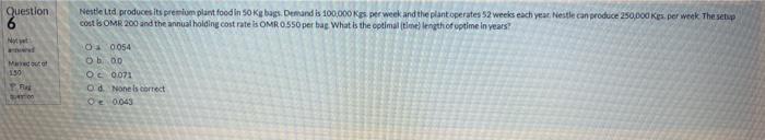 Question Neste Ltd produces its premium plant