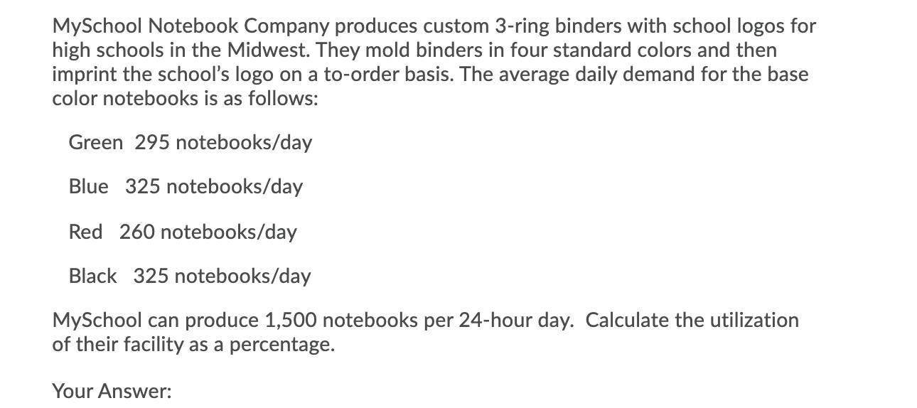 MySchool Notebook Company produces custom 3-ring
