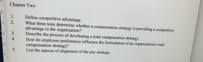 Chapter Two 1. 2. N 3. 4. Define competitive