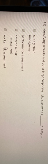 18) Identifying security and other large