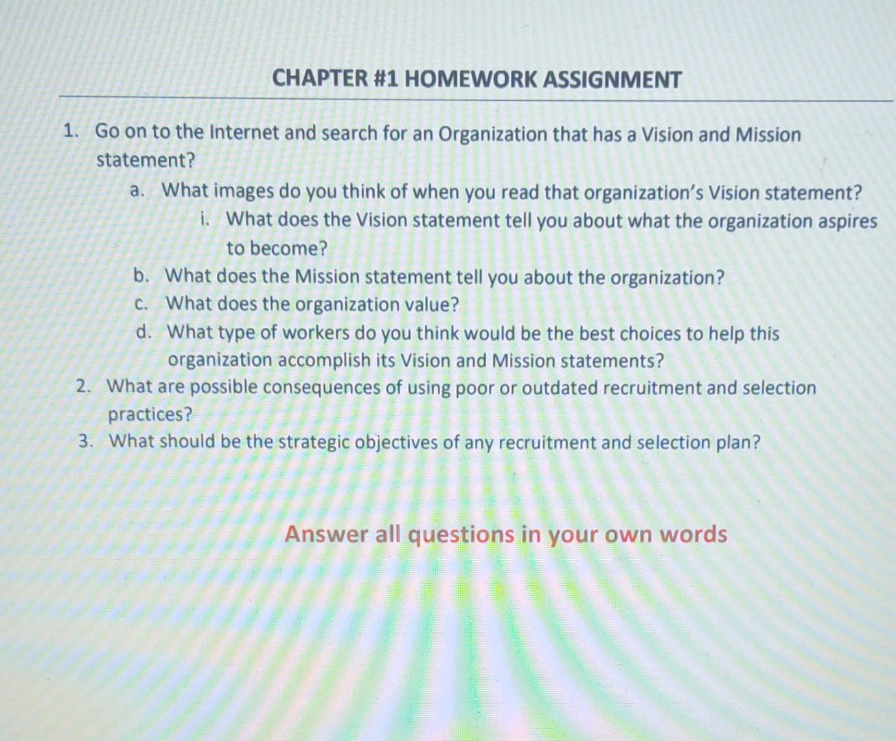 200 words CHAPTER #1 HOMEWORK ASSIGNMENT 1. Go on
