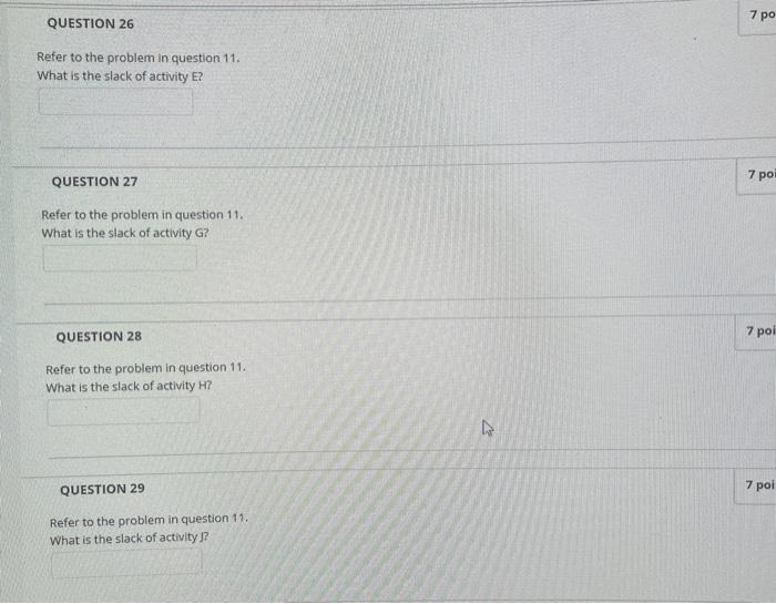 QUESTION 11 Problem #1: The data related to the