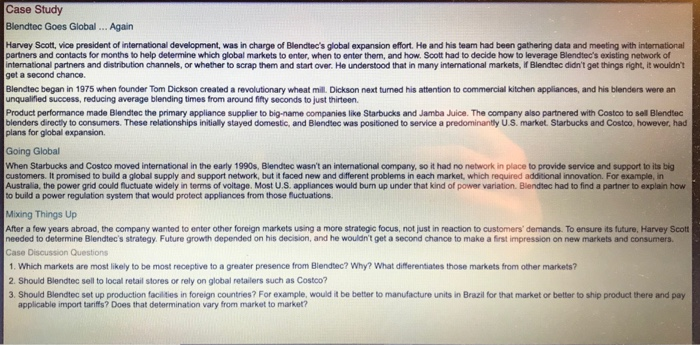 Case Study Blendtec Goes Global ... Again Harvey