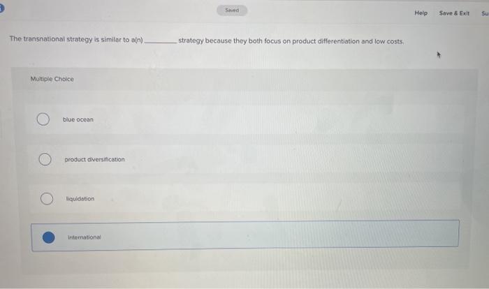 saved Help Save & Exit Su The transnational