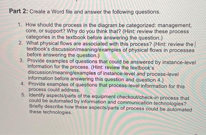 Part 2: Create a Word file and answer the