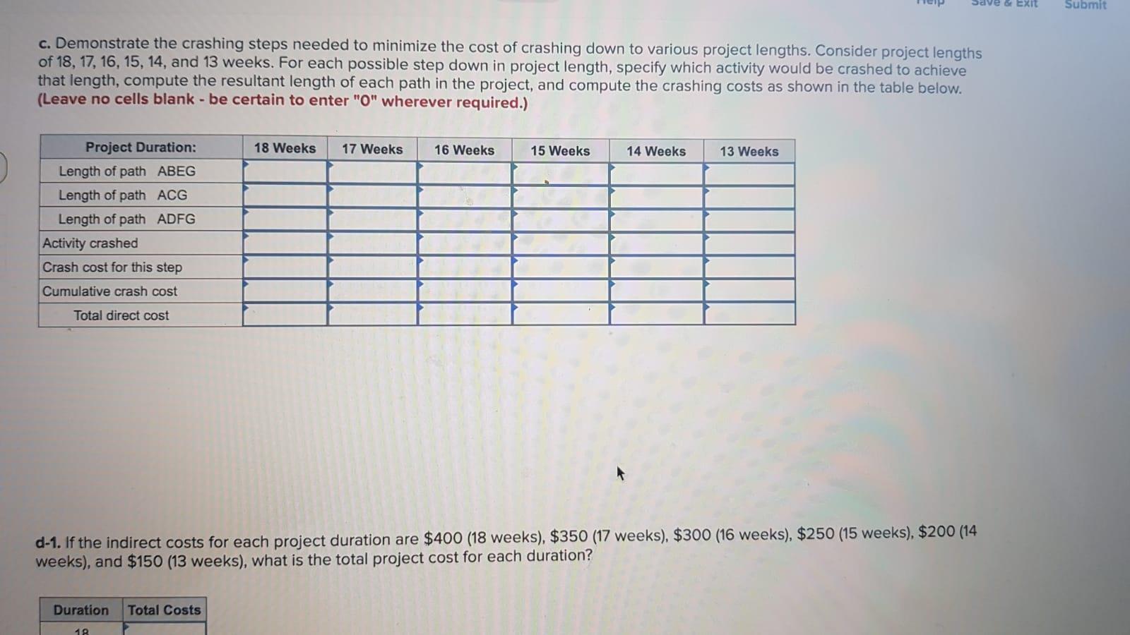 Assume the network and data that follow: