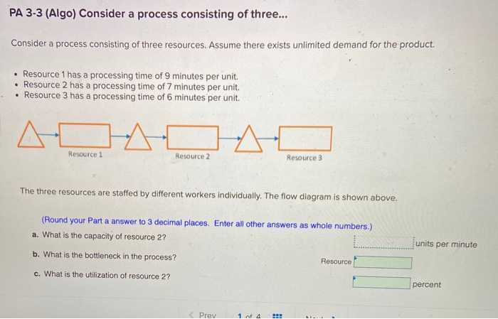 PA 3-3 (Algo) Consider a process consisting of