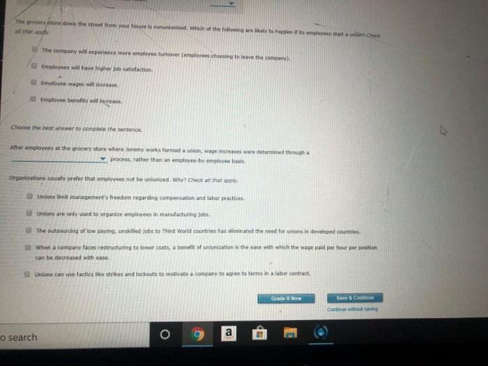 the options for question 3 are A.) labor