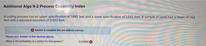 Additional Algo 9-2 Process Capability Index A