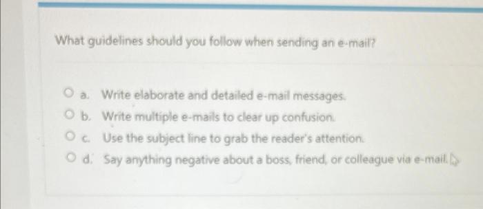 What guidelines should you follow when sending an
