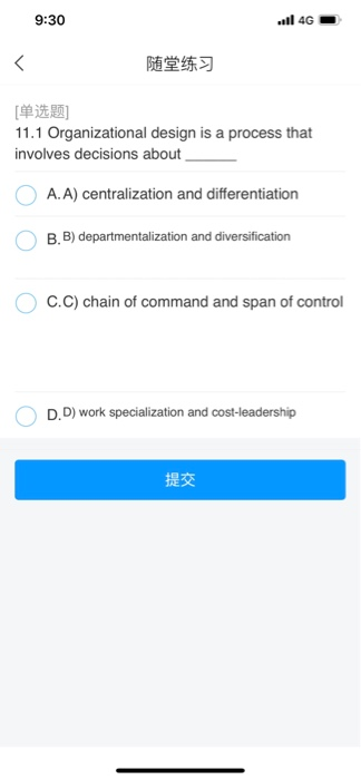9:30 [0] 11.1 Organizational design is a process