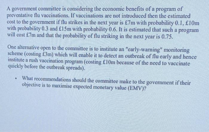 A government committee is considering the