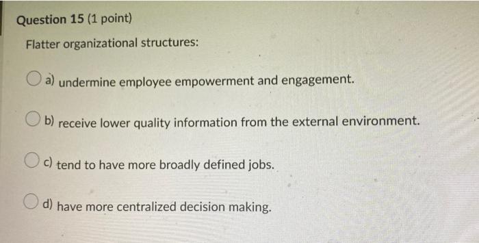 Question 8 (1 point) Judy has a job which has
