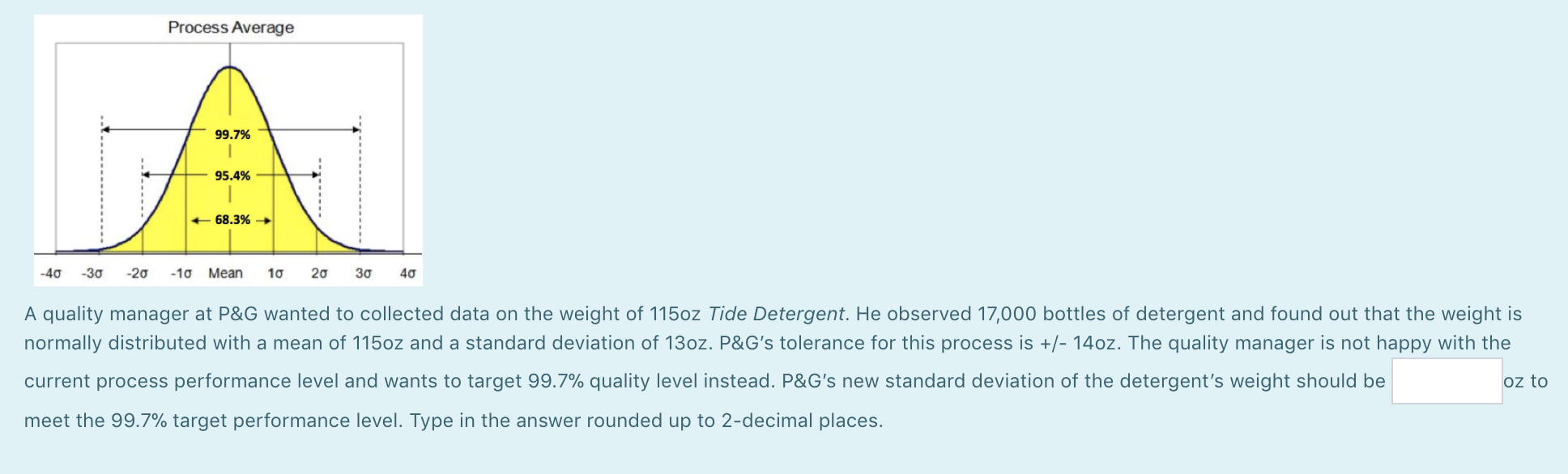 Process Average 99.7% 95.4% 68.3% -40 -30 -20 -10