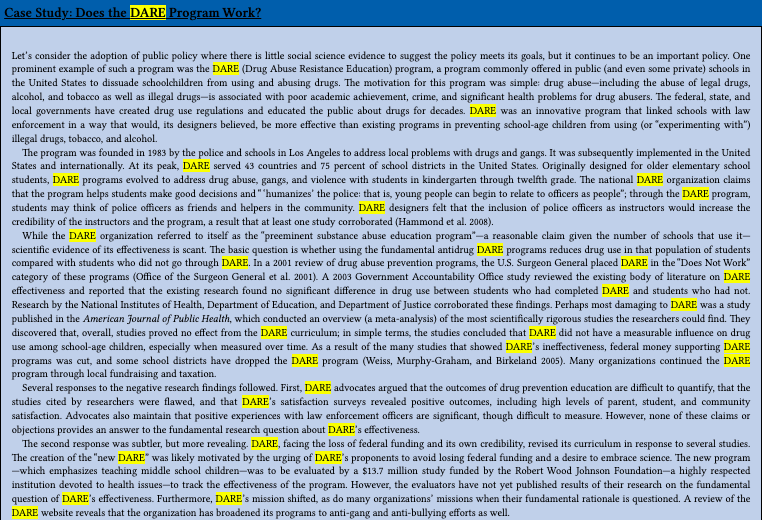 Using the case study in your text, answer the