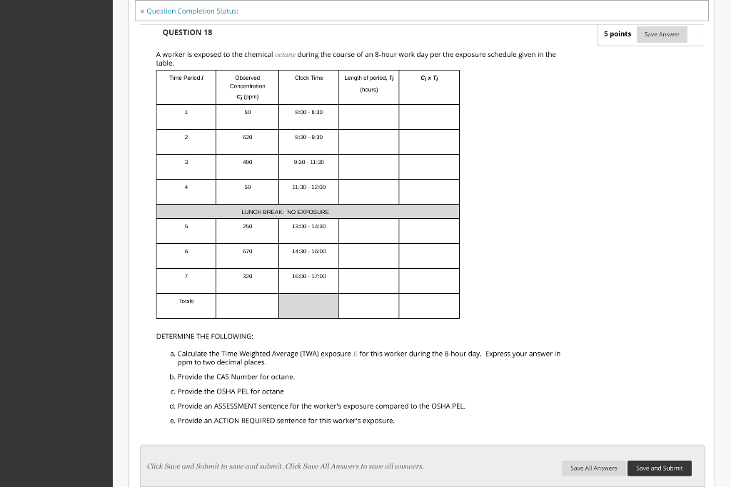 Question Completion Status: QUESTION 18 5 points