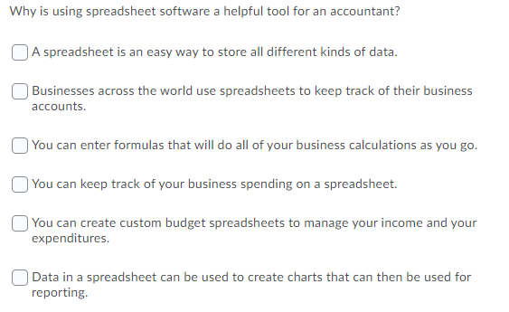 Why is using spreadsheet software a helpful tool