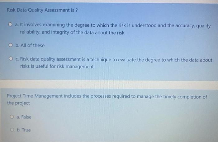 Project Time Management processes: O a. Plan