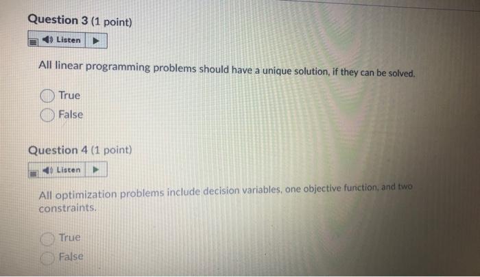 Question 1 (1 point) Listen There are two primary