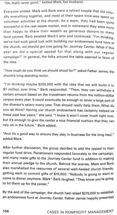 case question 4, 5 CASE 9.2 ENDOWMENTS: TO SPEND
